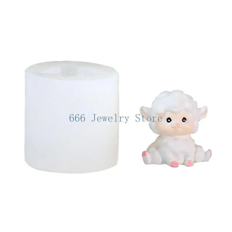 F2TD Mini Sheep Silicone Molds DIY Epoxy Resin Molds Table Ornament Mould Plaster Making Tool Easy to Clean