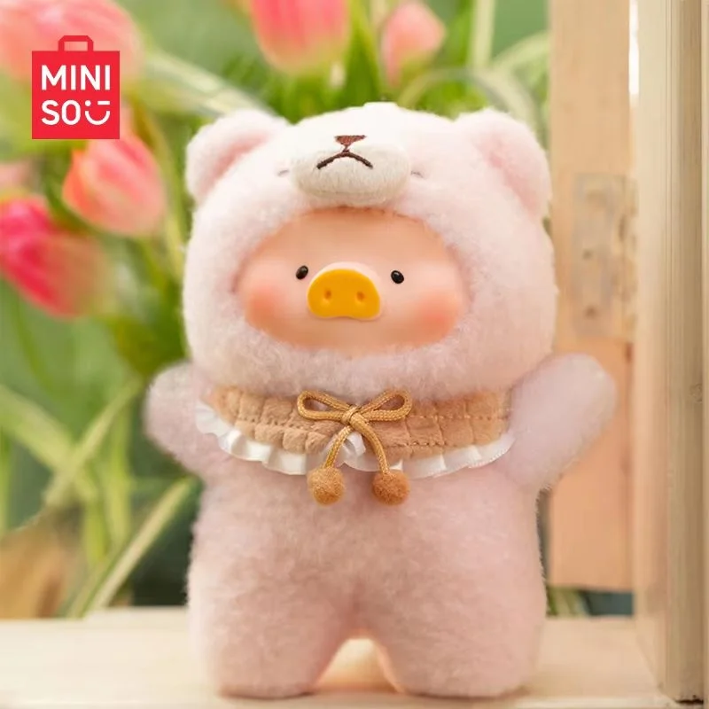 Miniso Lulu Pig Joyful Time Series الفينيل القطيفة صندوق أعمى المفاتيح شخصية الحركة الصغيرة تحصيل هدية عصرية #5
