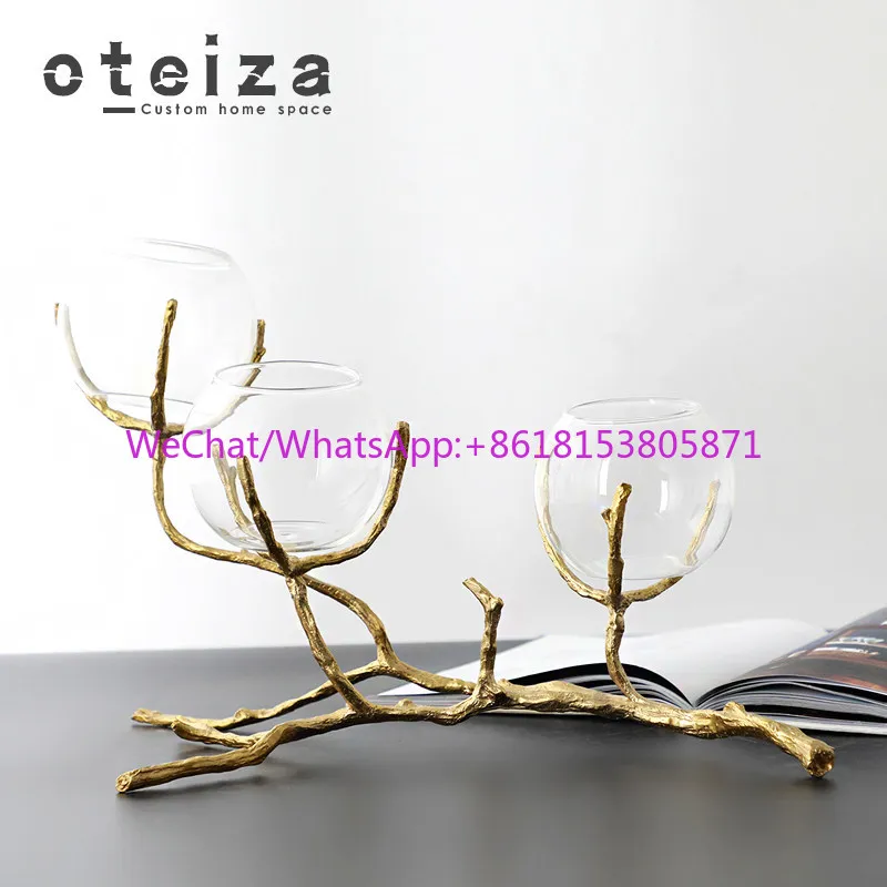 Transparent ball metal ornament European desk wine cabinet display cabinet living room TV cabinet light luxury