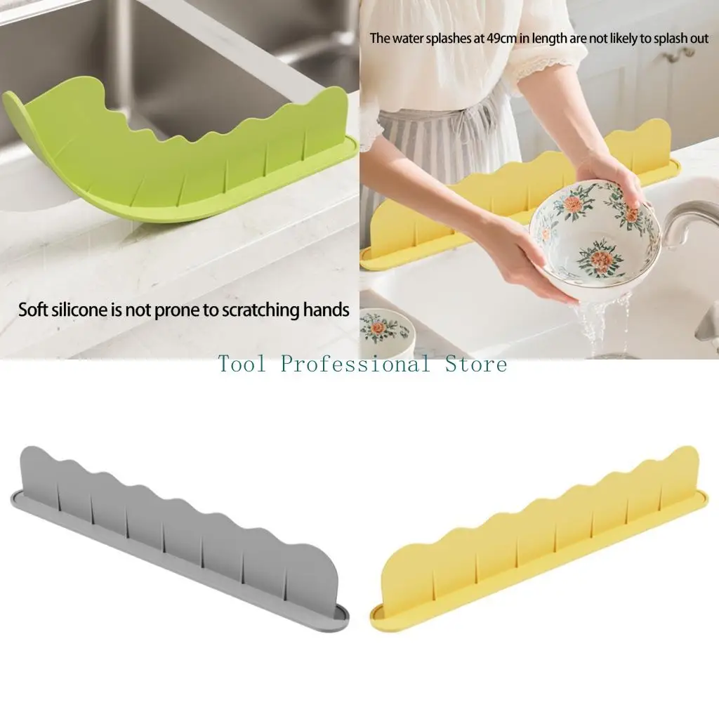 

57QF Soft Water Guard For Sink Side Bathroom Kitchen Flexible Design Simple installation Prevents