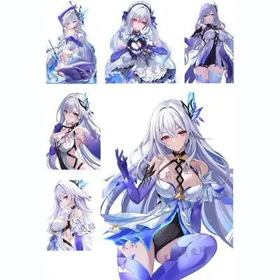 

Игра Genshin Impact Skirk, наклейки для косплея, украшения для ноутбука, телефона, чемодана, этикетки для ноутбука, канцелярские наклейки, подарок