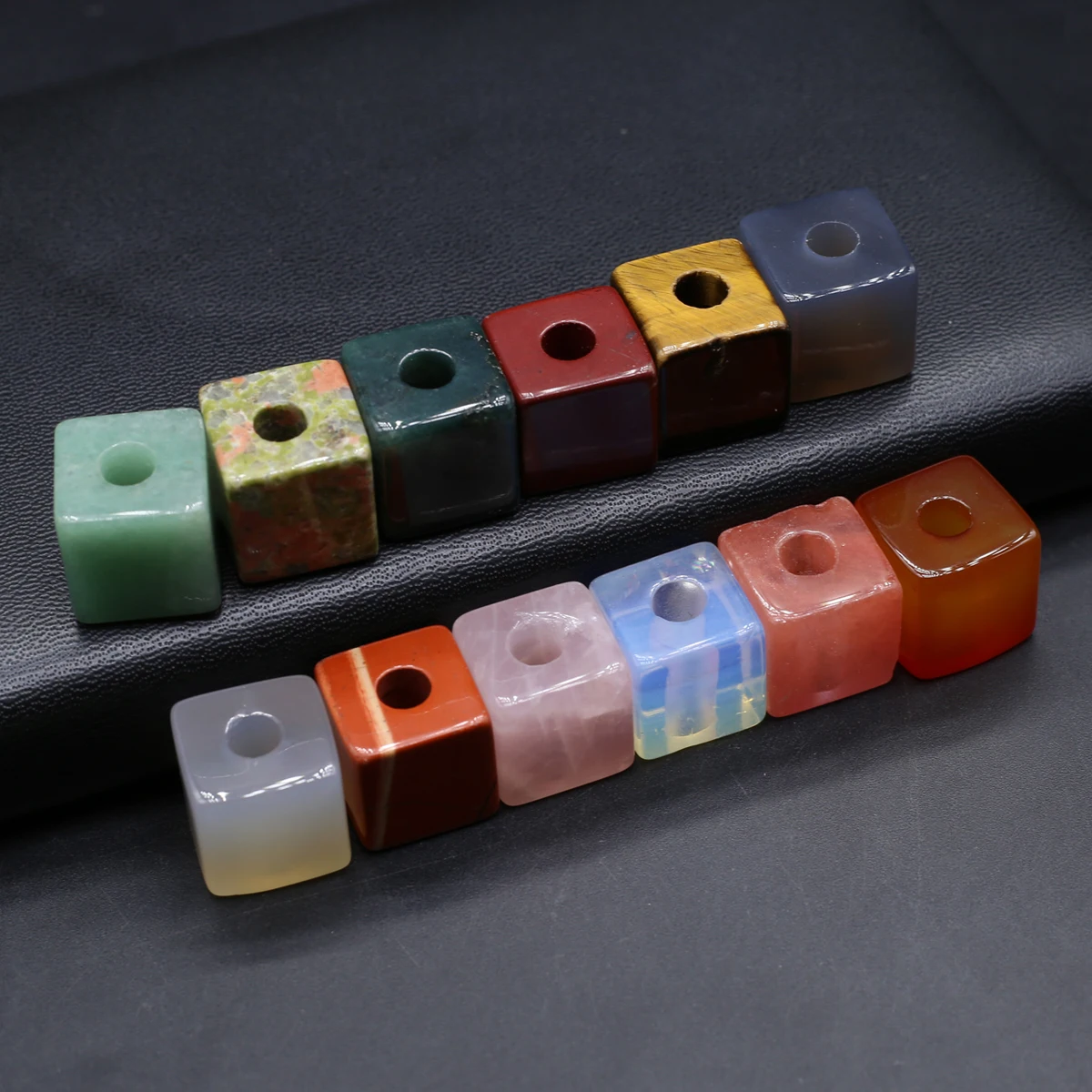 

10 шт., бусины из натурального полудрагоценного кристалла Агата