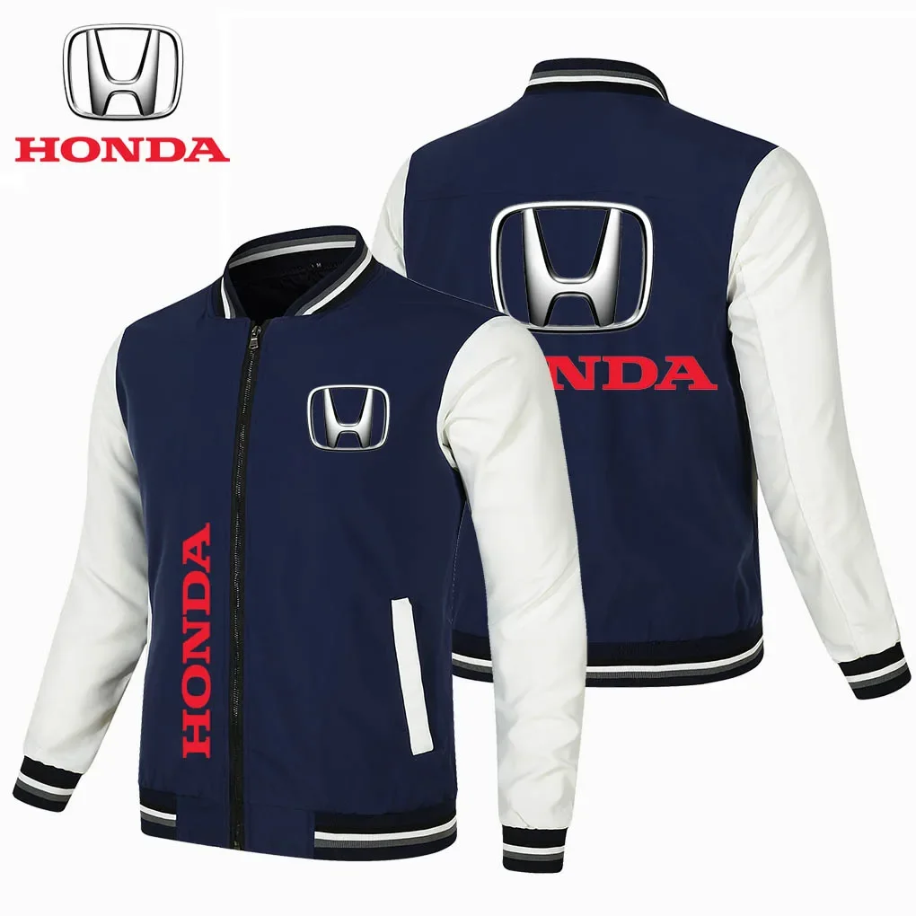 

Men's Autumn Honda Outdoor Racing Motorcycle Jacket - Casual Business Full Zipper Jacket, Windproof, UV resistant