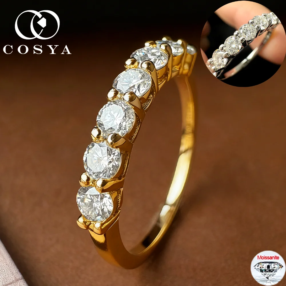 

COSYA 3 мм кольцо с муассанитом для женщин, 100% серебро S925, цвет D, VVS1, лабораторное обручальное кольцо с бриллиантами, обручальное ювелирное изделие, подарок