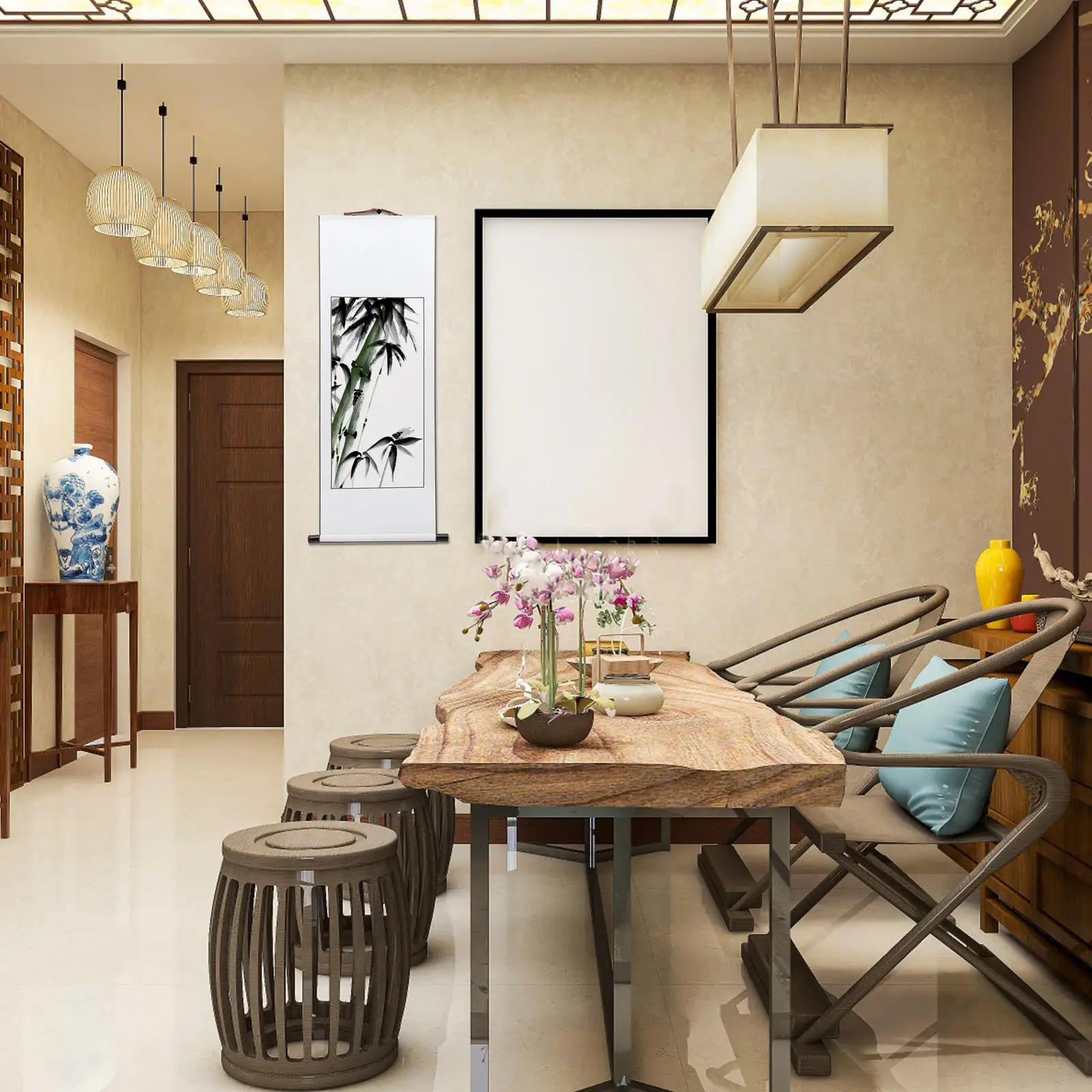 Rice Paper Scroll Professional Blank Multi-function Xuan Portable Calligraphy Supply Household Write Accessory Rolling