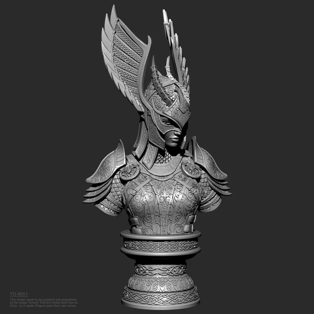 55mm 70mm Female General Bust Model Resin White Figuines Self-assembly DIY Coloring 3D Printed Miniatures