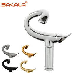 BAKALA Basin Faucets Modern Bathroom Mixer Tap Brass Washbasin Faucet Single Handle Single Hole Elegant Crane For Bathroom tap