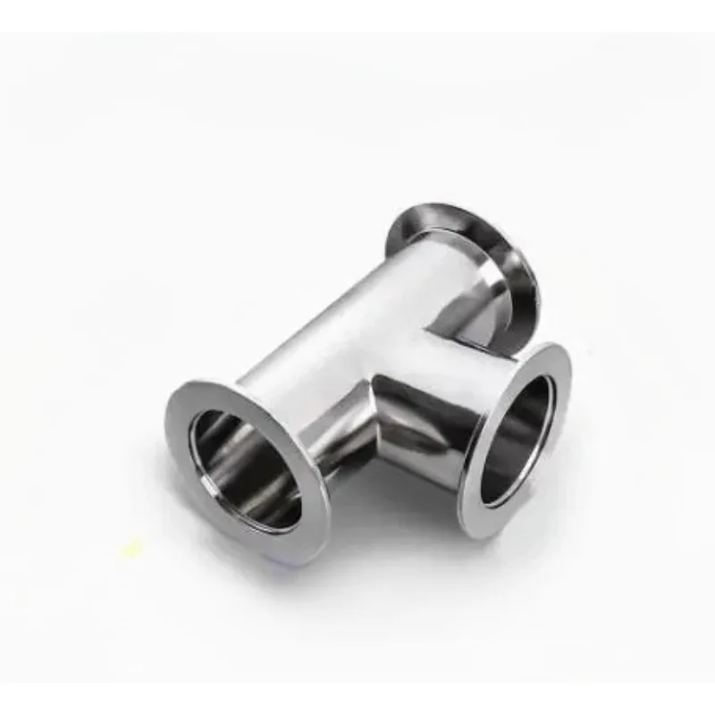 KF16,KF25,KF40,KF50,KF63 Equal diameter three-way vacuum flange joints,90degree T-shaped tees,vacuum flange 3-way fittings,304SS