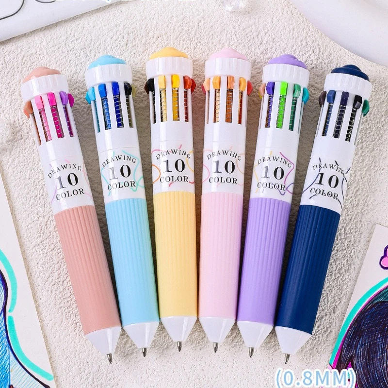 Drawing Special Ballpoint Pen Marking Hand Account Pressing Cartoon Soft Grip Colored Pen Student Gift