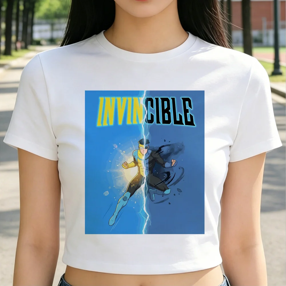 Invincible cropped top shoujo funny clearance sales graphic emo scene  tshirt meme baddie anime clearance sales japan