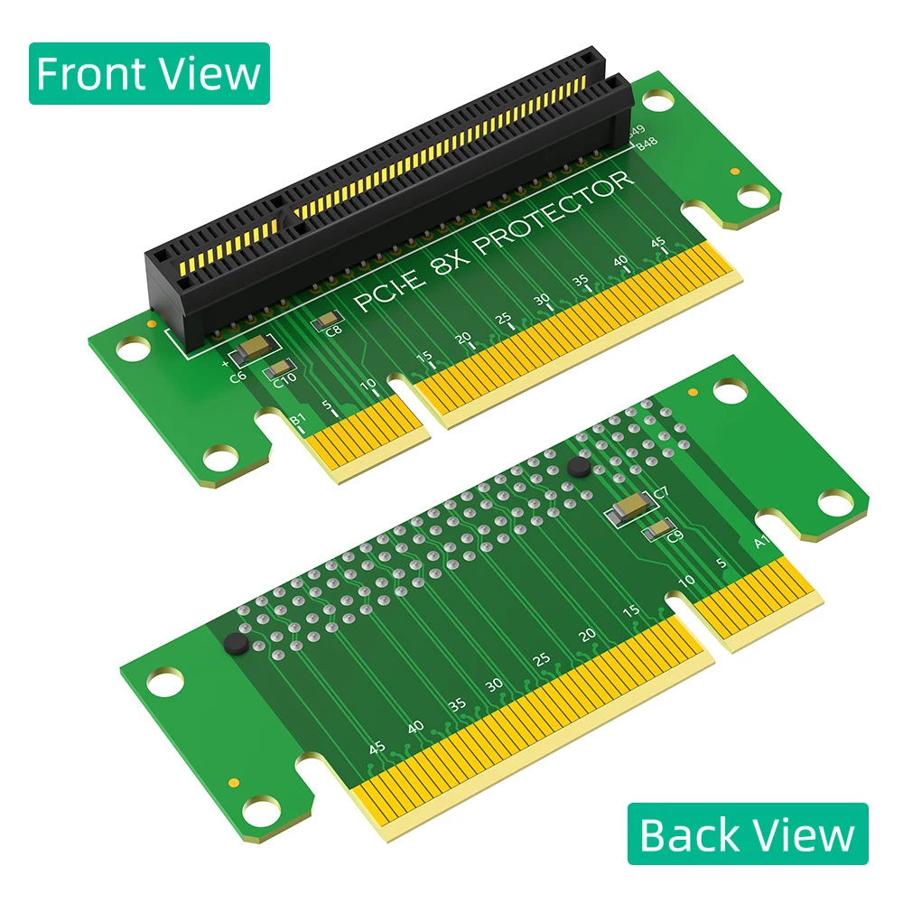 PCI-Express 8X Riser Card 90-Degree Left-Angle Adapter Card 1U Height Computer Server PCIe Socket Adapter High Precision