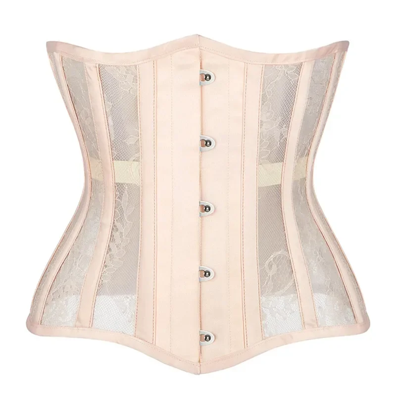 Corset Underbust Bustier Waist Vintage Corselet Sexy Breathable Lingerie Lace Top Women Gothic Victorian Plus Size