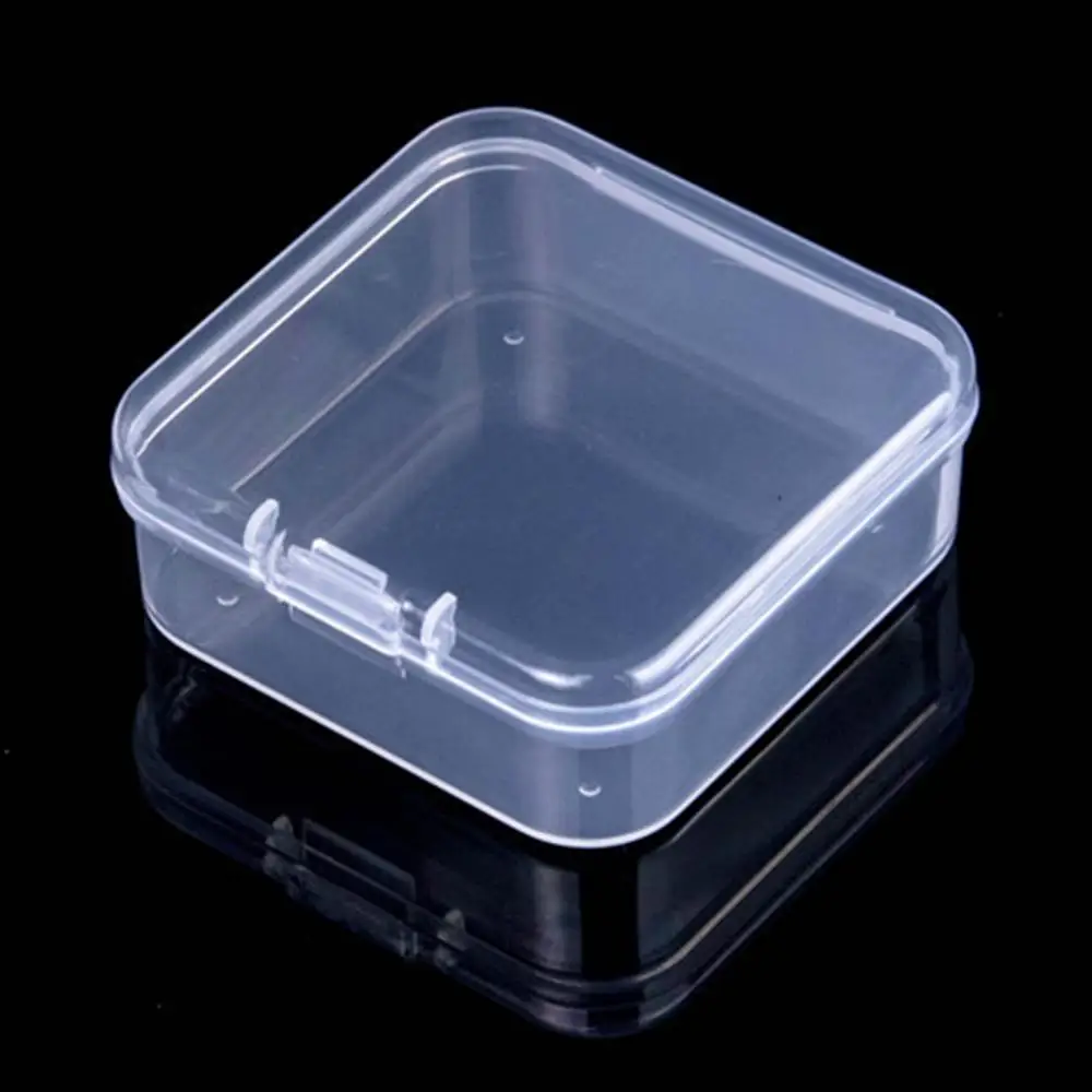 PP Square Storage Case Collection Box Jewelry Storage Case  Business Card Holder Plastic Storage Case Small Boxes