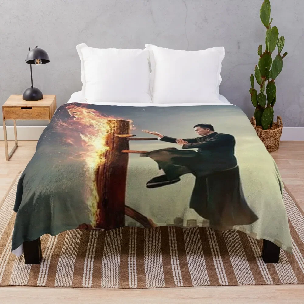 Donnie Yen Throw Blanket Vintage Soft Plush Plaid sofa bed funny gift Blankets