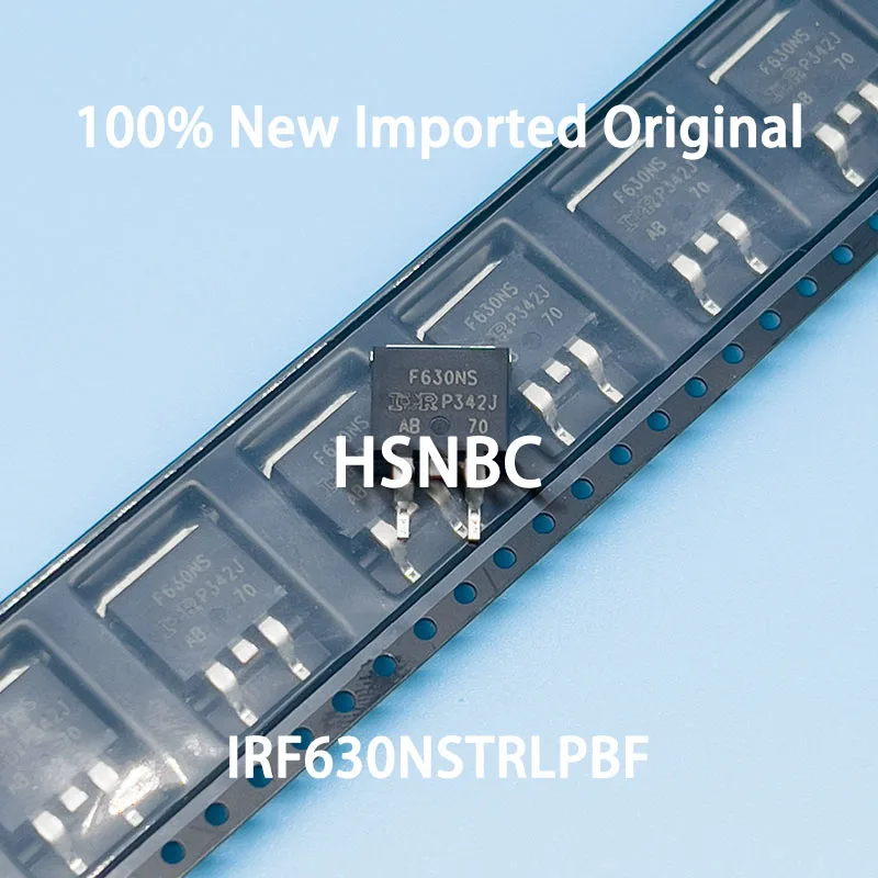 10 개/몫 IRF630NS IRF630NSTRLPBF F630NS TO-263 200V 9.3A MOSFET N 채널 전력 트랜지스터 100% 신규 수입 원본