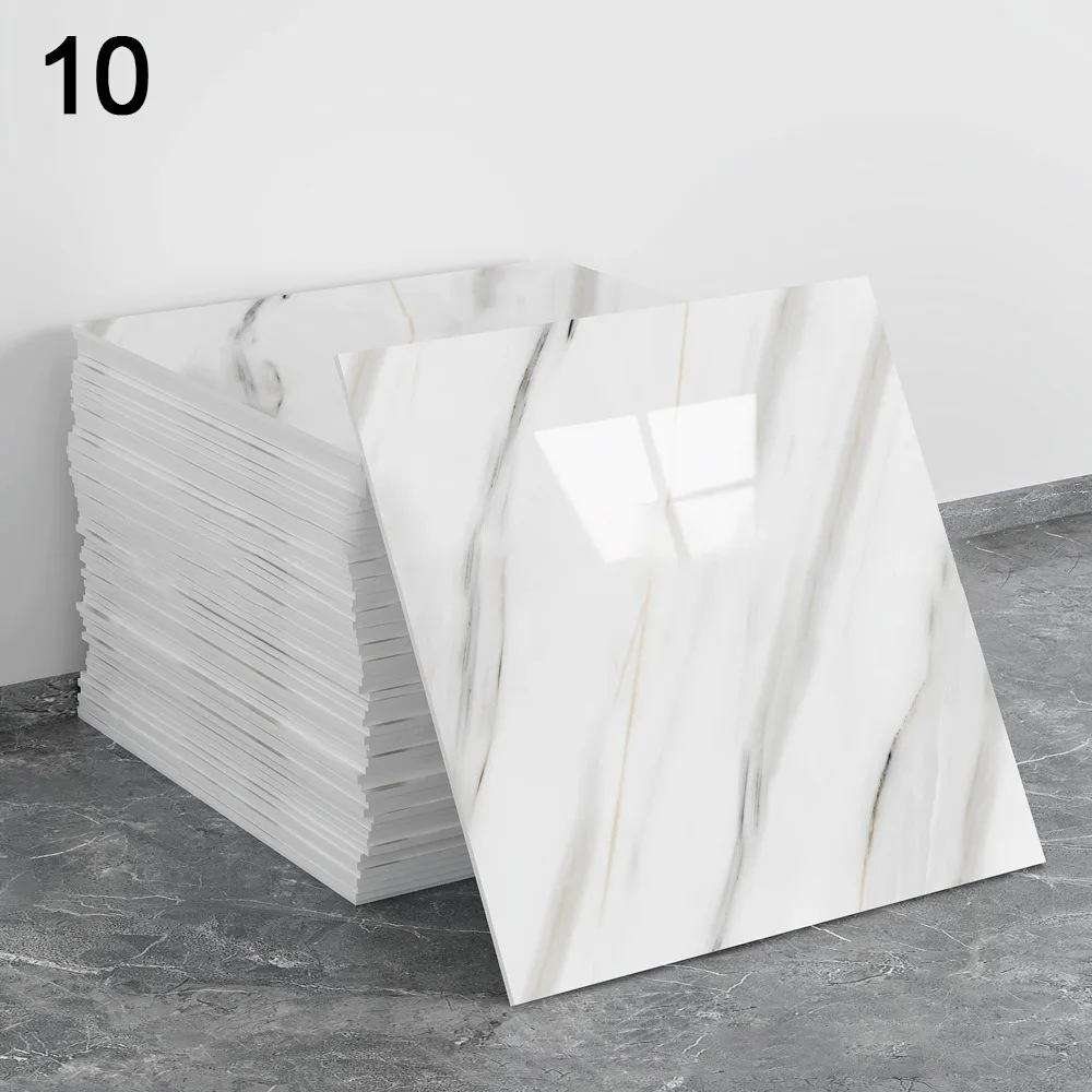 Nuevas pegatinas de suelo de azulejos autoadhesivas 3D, pegatina de pared de cerámica de imitación impermeable a prueba de humedad, papel tapiz DIY con patrón de mármol