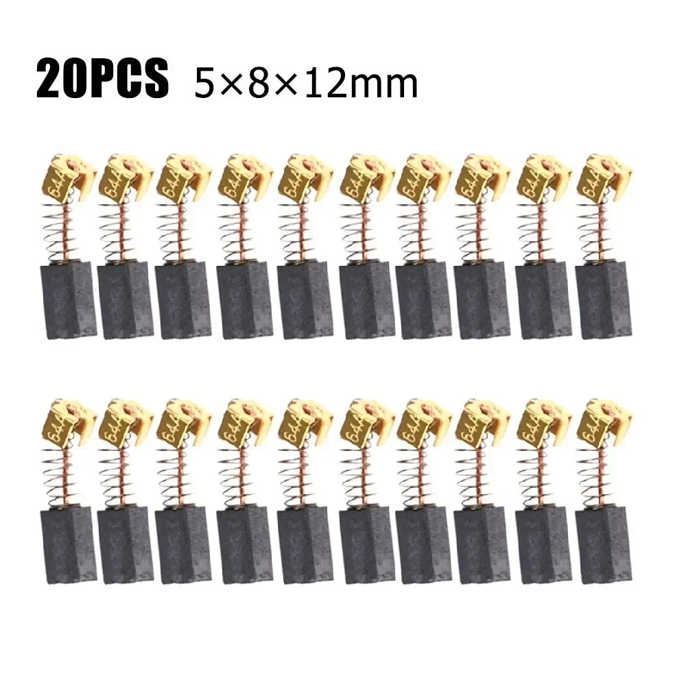

20PCS Carbon Brushes 5*8*12mm For CB57 CB64 CB75 CB85 191627-8 191956-9 Angle Grinder Electric Motor Carbon Brushes accessories