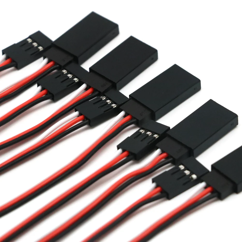 50pcs/lot RC Servo Extension Cord Cable Wire Female to Male 150mm 300mm 500mm 1000mm Lead