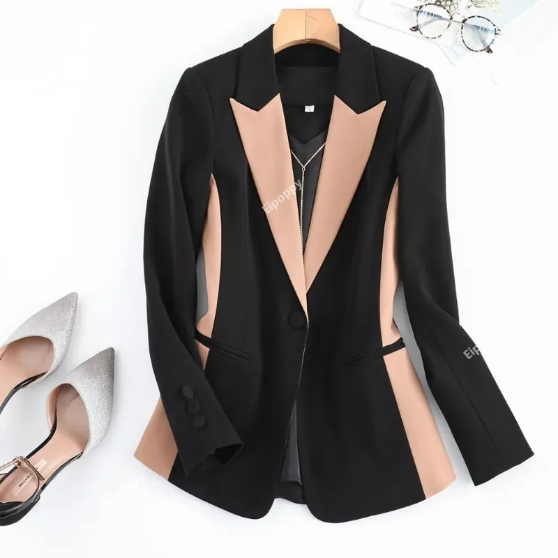 2024 New Women Elegant Pants Sets Fashion Office Lady Black Apricot Long Sleeve Jacket Blazer Coat Pants 2-częściowy zestaw garniturowy