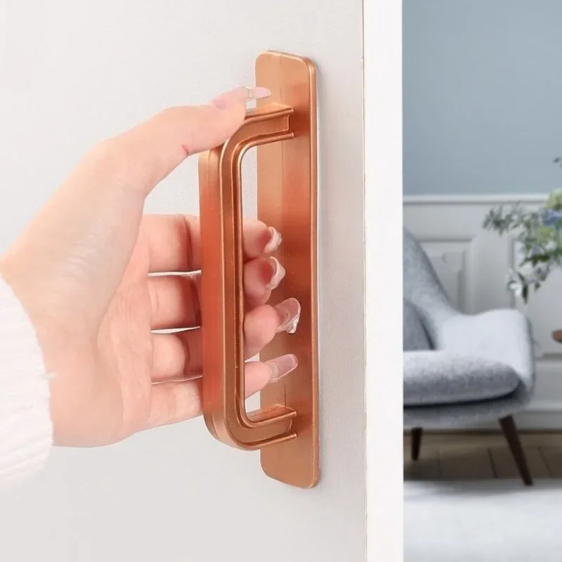 Armário de janela novo auto-adesivo gaveta alças colar plástico guarda-roupa organizador alça durável multi-purpose maçaneta da porta