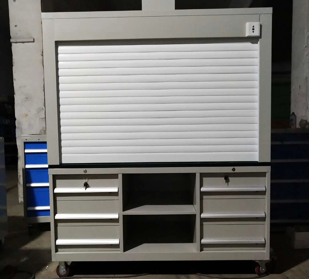 Anti-static workbench Electric door, workshop rolling shutter door workbench