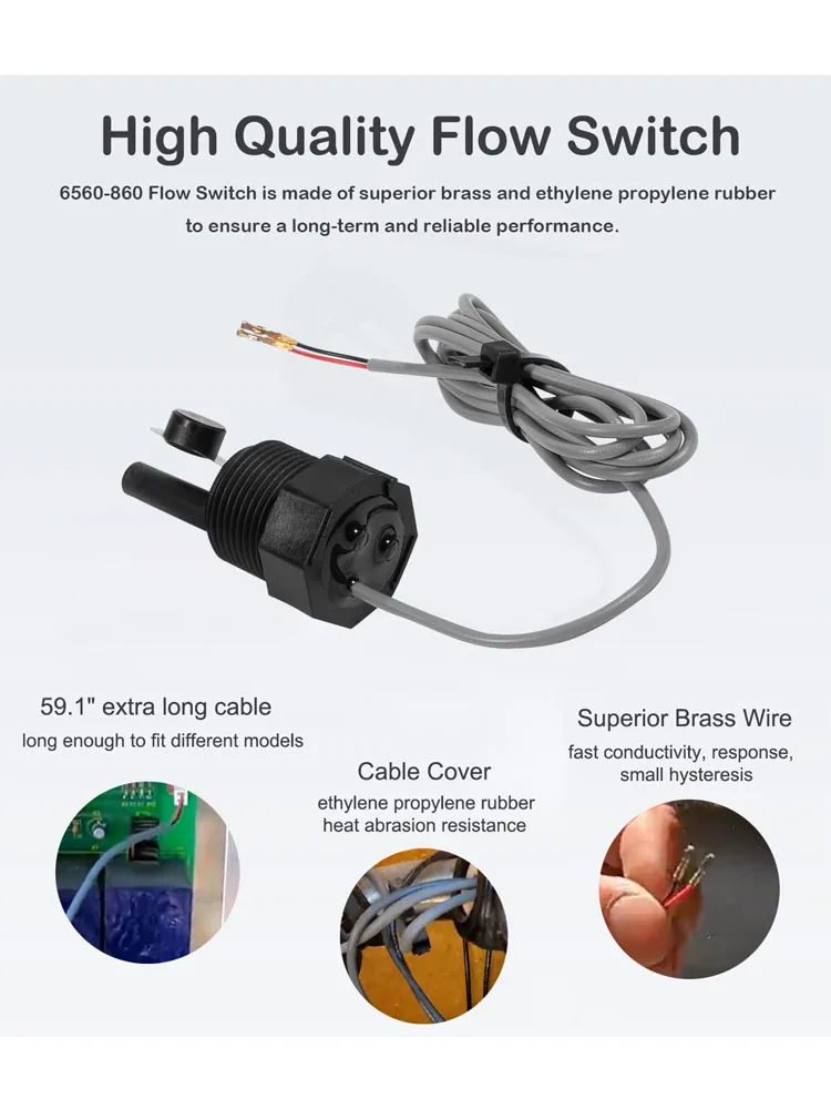 2560-040 Flow Switch Replacement Part Kit for Sundance Spas and Jacuzzi Hot Tub, Complete Assembly Flow Switch Replaces