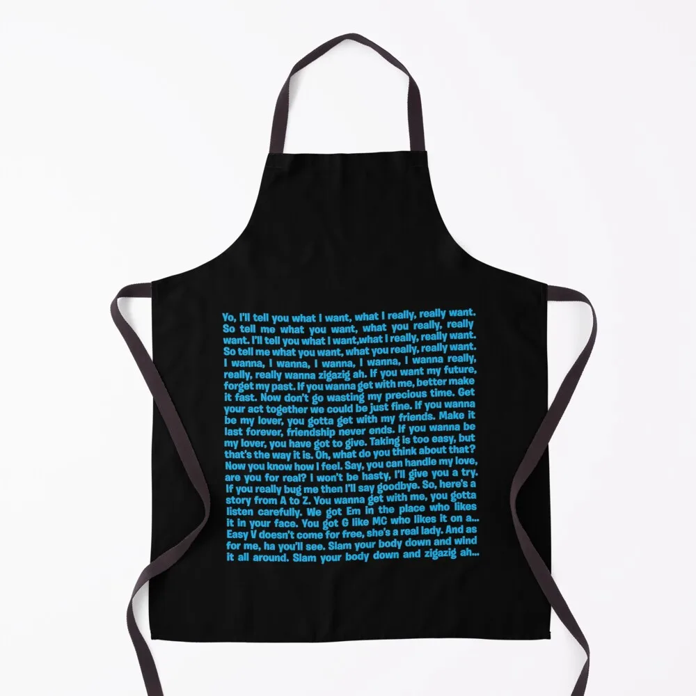 Wannabe - Spice Girls (lyrics) v.7 Apron christmas kitchen painting Useful Things For Kitchen manicurist Apron