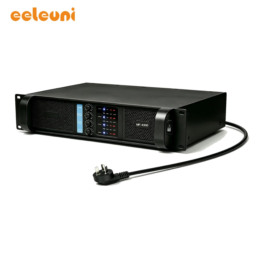 4CH 300W Professional Power Amplifier Stage Audio Amp For Lounge Bar Club Event Sound System In Stable Performance