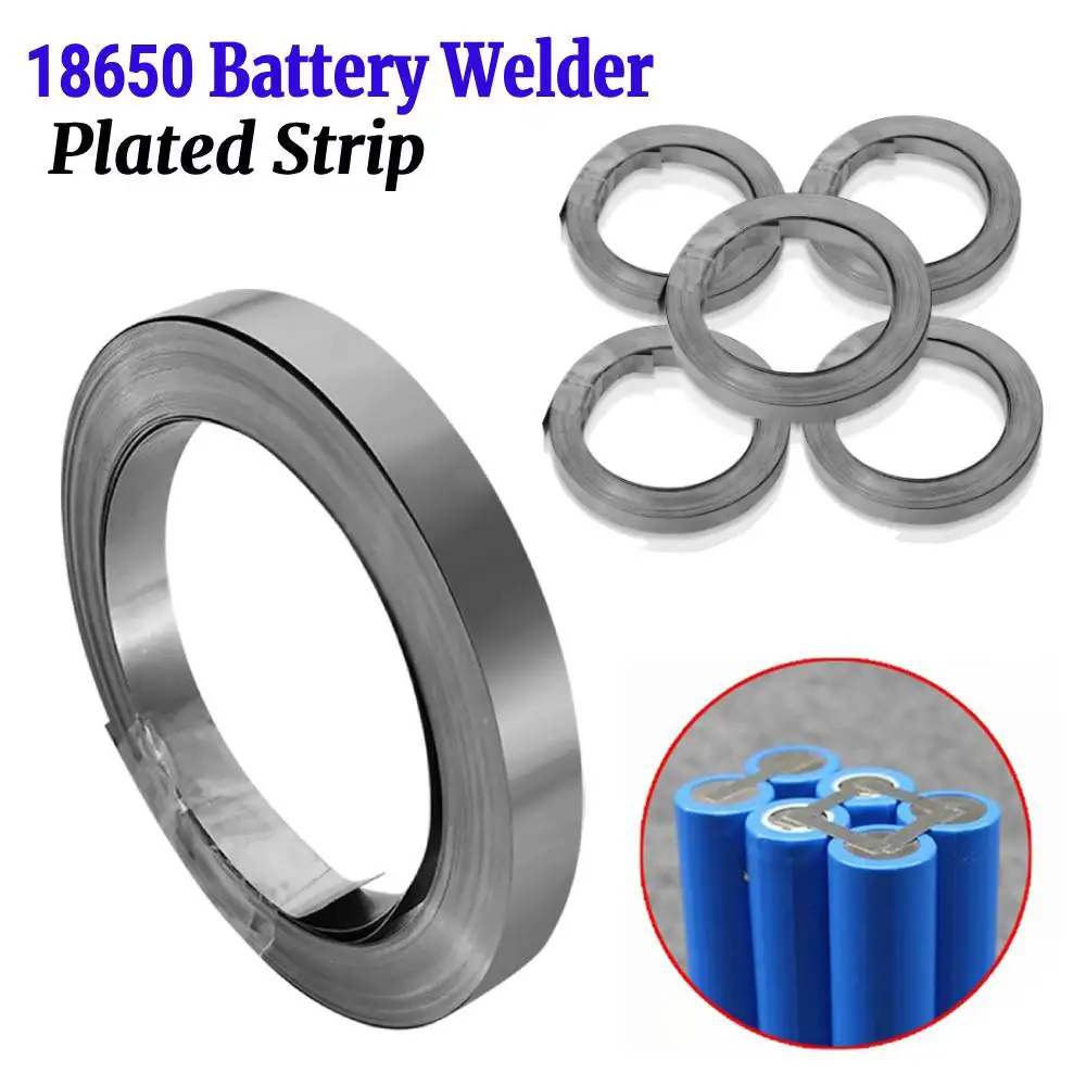 1 Roll 10m Steel Nickel Strip For Lithium Battery Pack Welding Purity 32ft Nickle Tabs For 18650 26650 Battery Pack Spot Welding