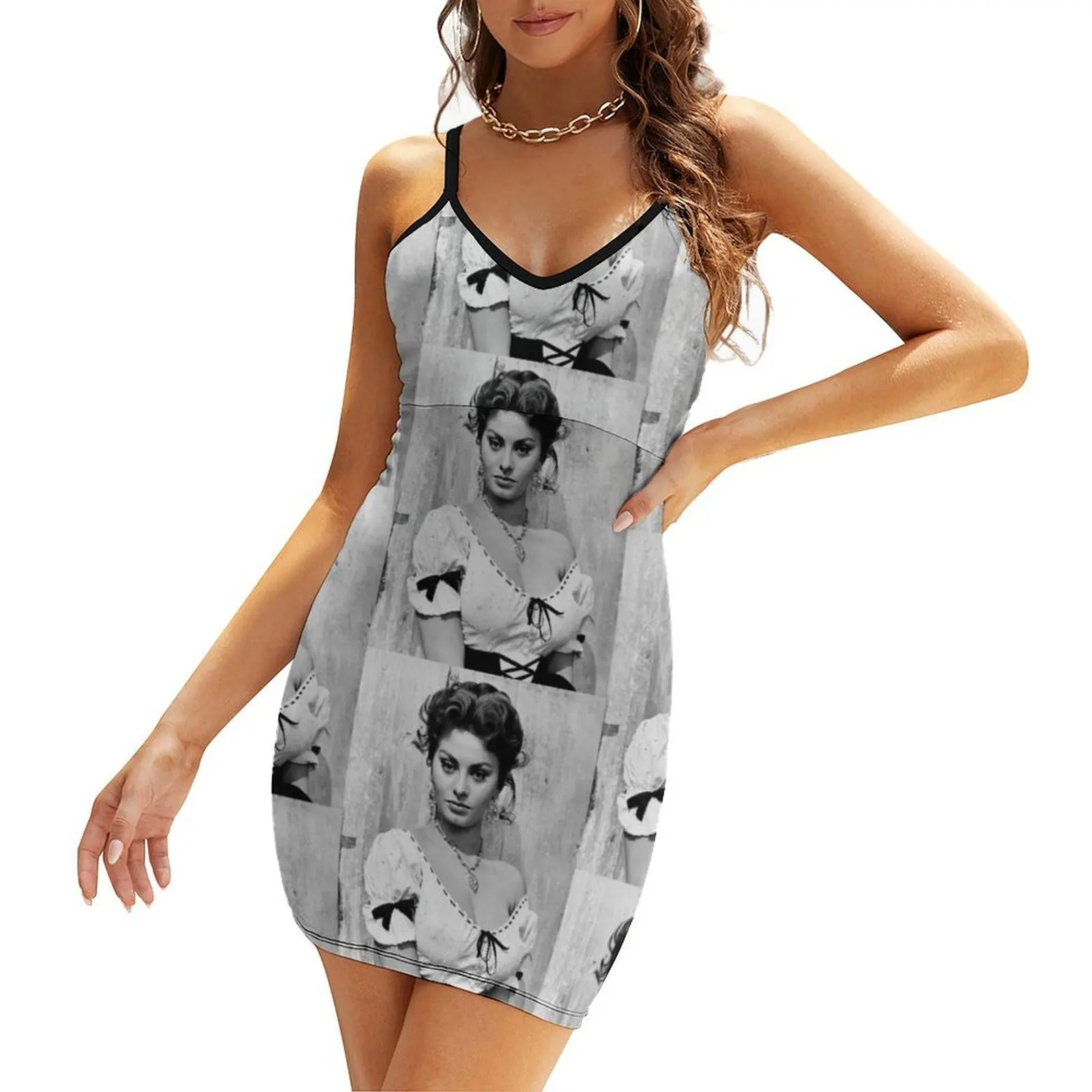 

SOPHIA LOREN Sling Dress beach outfits for women dress for women 2025 Dresses for wedding party women evening dress