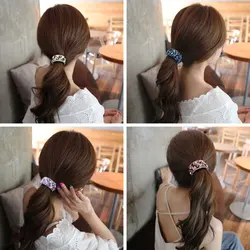 Women Bun Crystal Hair Claw Bird Nest Horsetail Buckle Ponytail Holder Fashion Grab Clips Hairpins Barrette