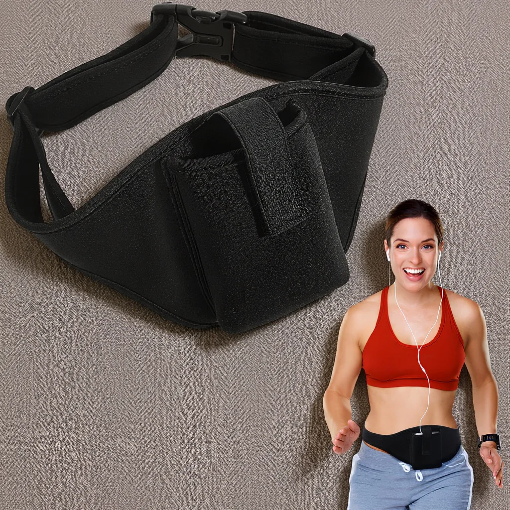 

Adjustable Fitness Waist Mic Belt Neoprene Microphone Carrier Bag Mic Storage Pack Running Waist Fanny Pack Microphone Bag