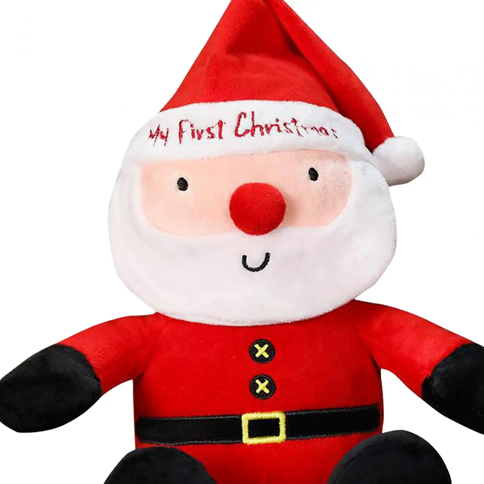 Papá Noel de peluche sentado muñecos de peluche de Papá Noel para regalos de fiesta