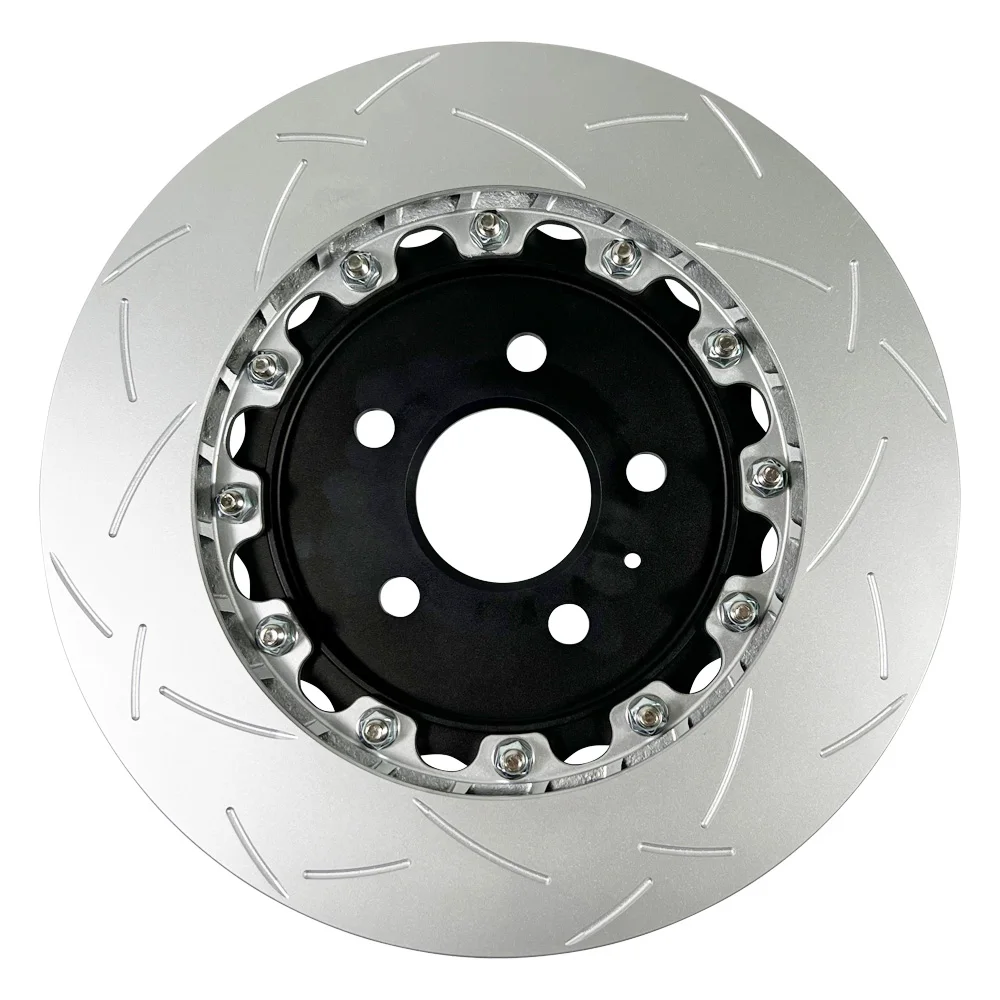 4H0615601H Rear Customized Oem Slotted Vented 2 Piece Brake Disc For AUDI A4 A5 A6 A7 A8 Q5 Q7 A4L A6L