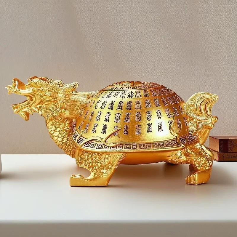 resin Baishou Turtle Mascot animals Decorative statues Chinese characteristic ornaments Home, Room Office Decoration Accessories