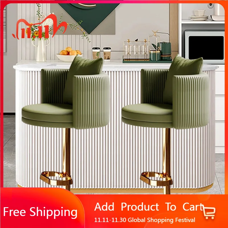 Taburetes de Bar únicos industriales, taburetes de Bar nórdicos modernos y verdes para juegos, Banqueta de Metal antigua americana italiana, muebles para el hogar