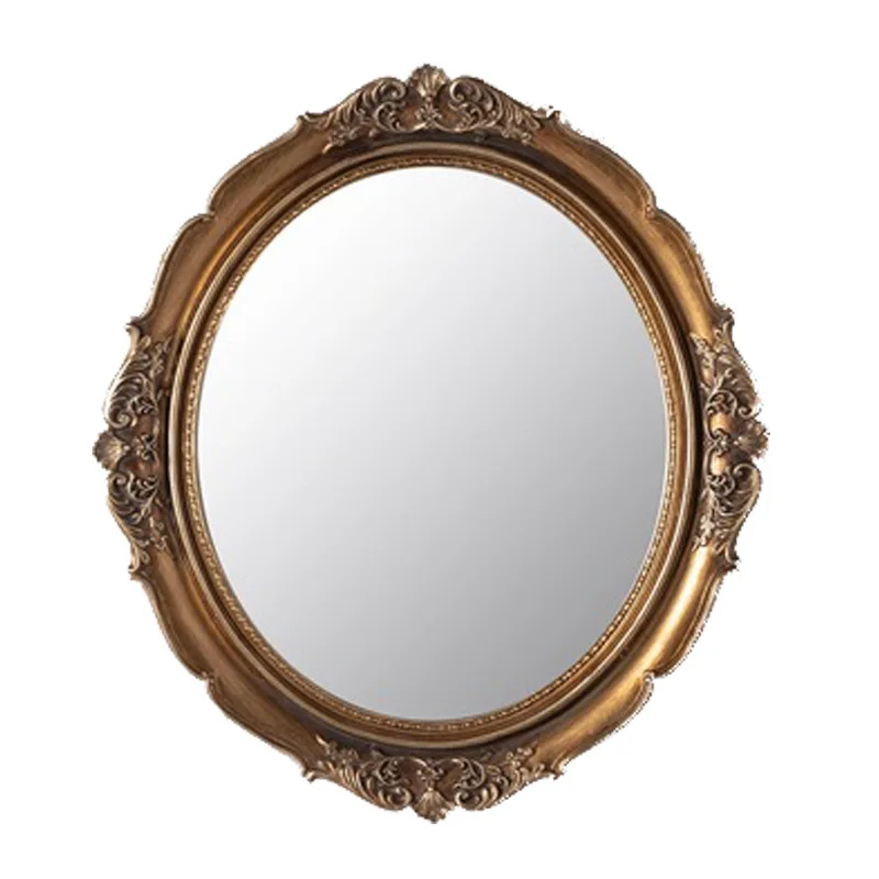 

Mutihome Table Mirrors Home Decor Items French Court Style European Retro Antique Bronze Carved Mirror Dressing Makeup Mirrors