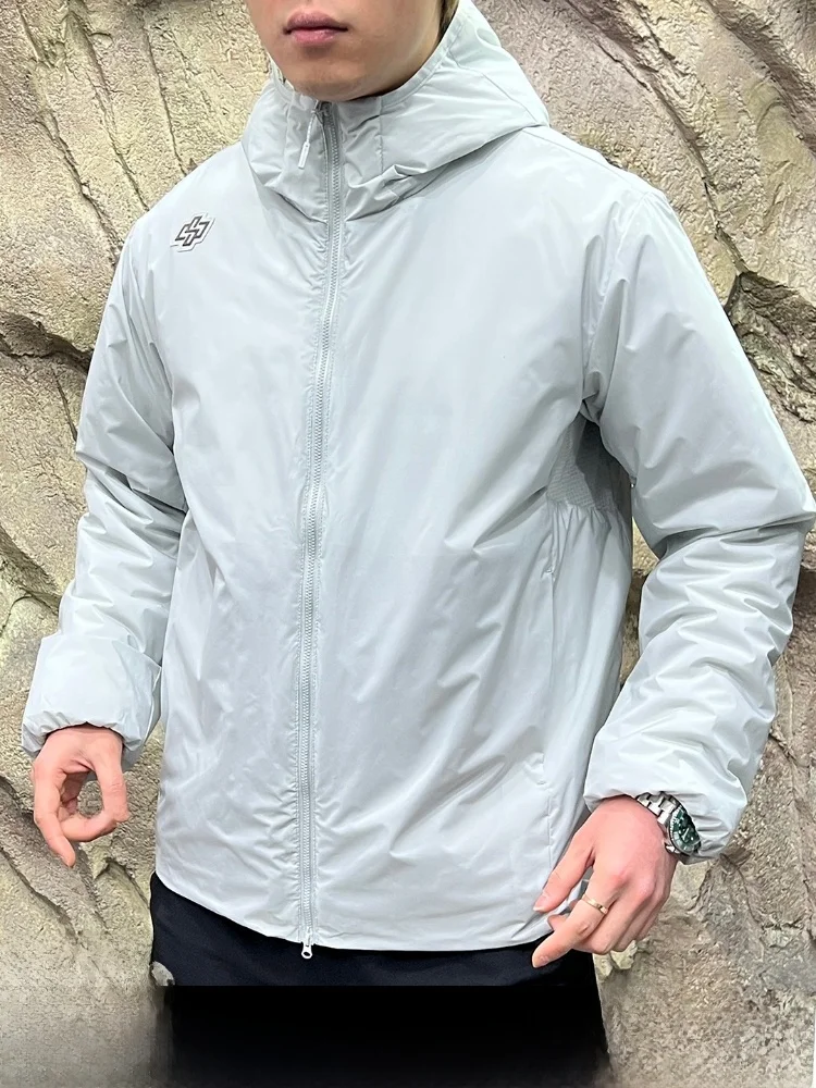 

Sorona Warm Cotton Outdoor Men's Jaet Lightweight Warm Tech Windproof Waterproof All-Weather Hooded Coat Youth Casual Sle