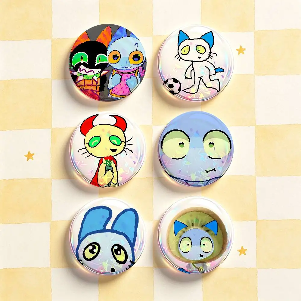 T-Teach the Cat Badges 25 32 44 58 75 mm Round Customizable Wholesale Fan goods Self-made fan freebies