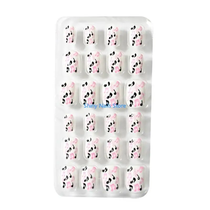 

24 Pcs Short Tips Press On Nails Short Square Nails Full Cover Press On