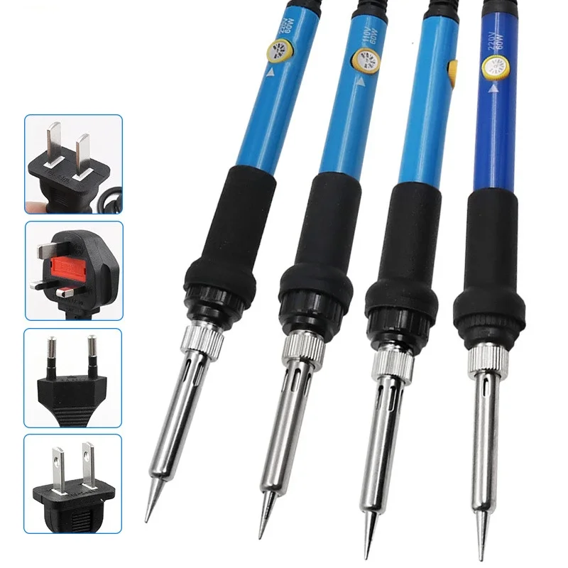 New Adjustable Temperature Electric Soldering Iron 220V 110V 60W Welding Solder Rework Station Heat Pencil Tips Repair Tools