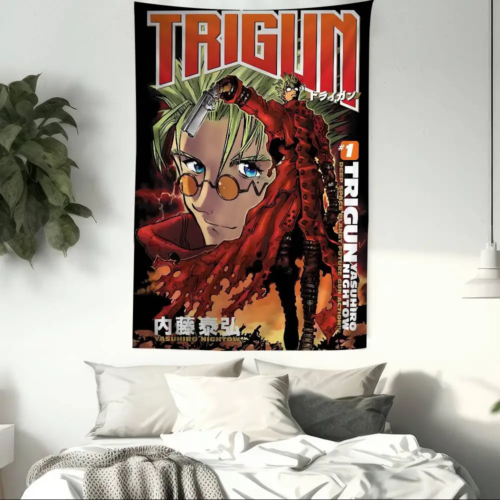 

Классический винтажный аниме T-Trigun DIY настенный гобелен для гостиной, домашний декор в общежитии, настенный художественный декор