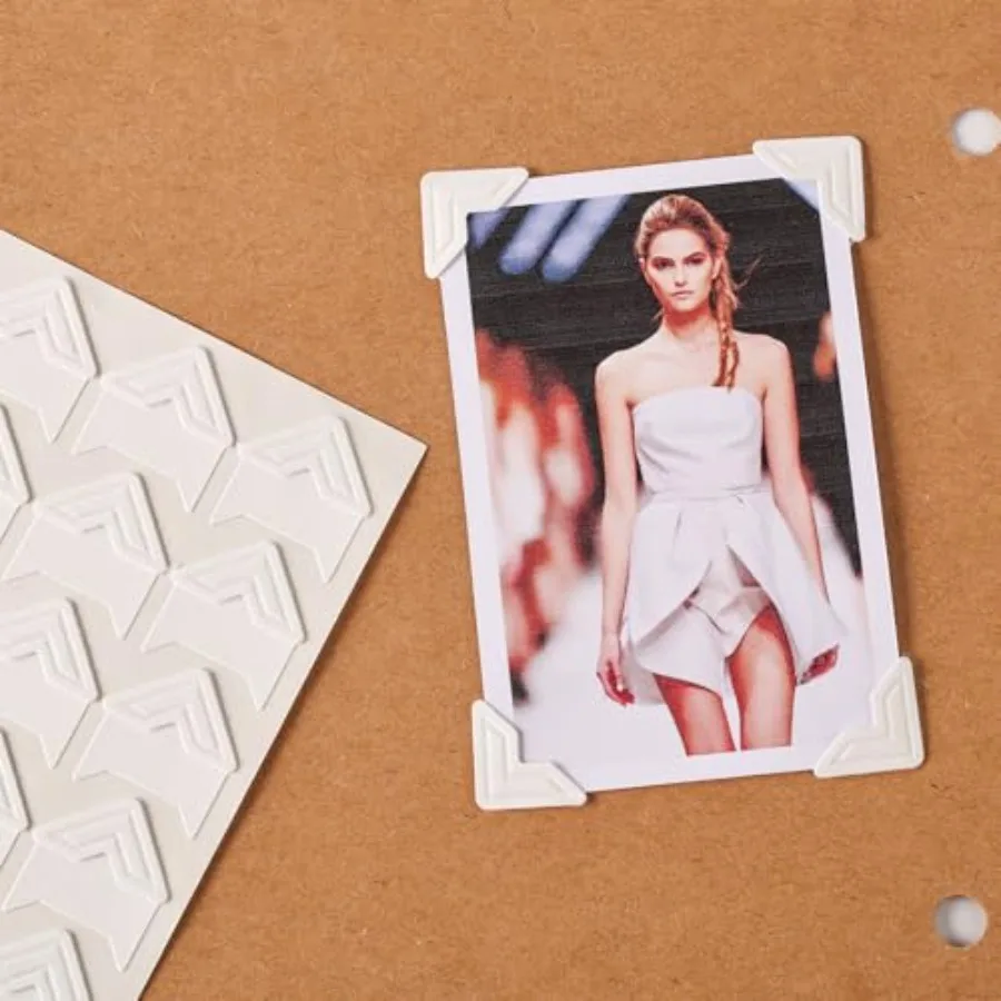 

Photo Corners Self-Adhesive, 120 Pcs Acid Free Photo Corners for Scrapbooking, Photo Picture Mounting Corners for Photo Album,