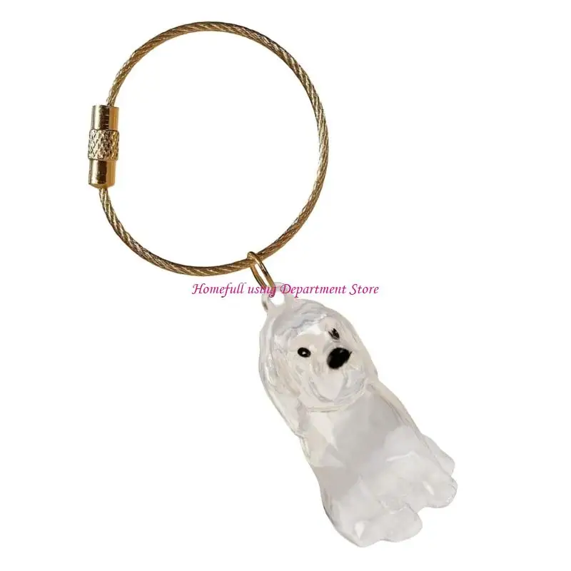 

Dog Furs Storage Keychain Pet Hair Keepsakes Keyring for Bag Purse Decors Dog Hair Storage Box Pendant Charm Holder