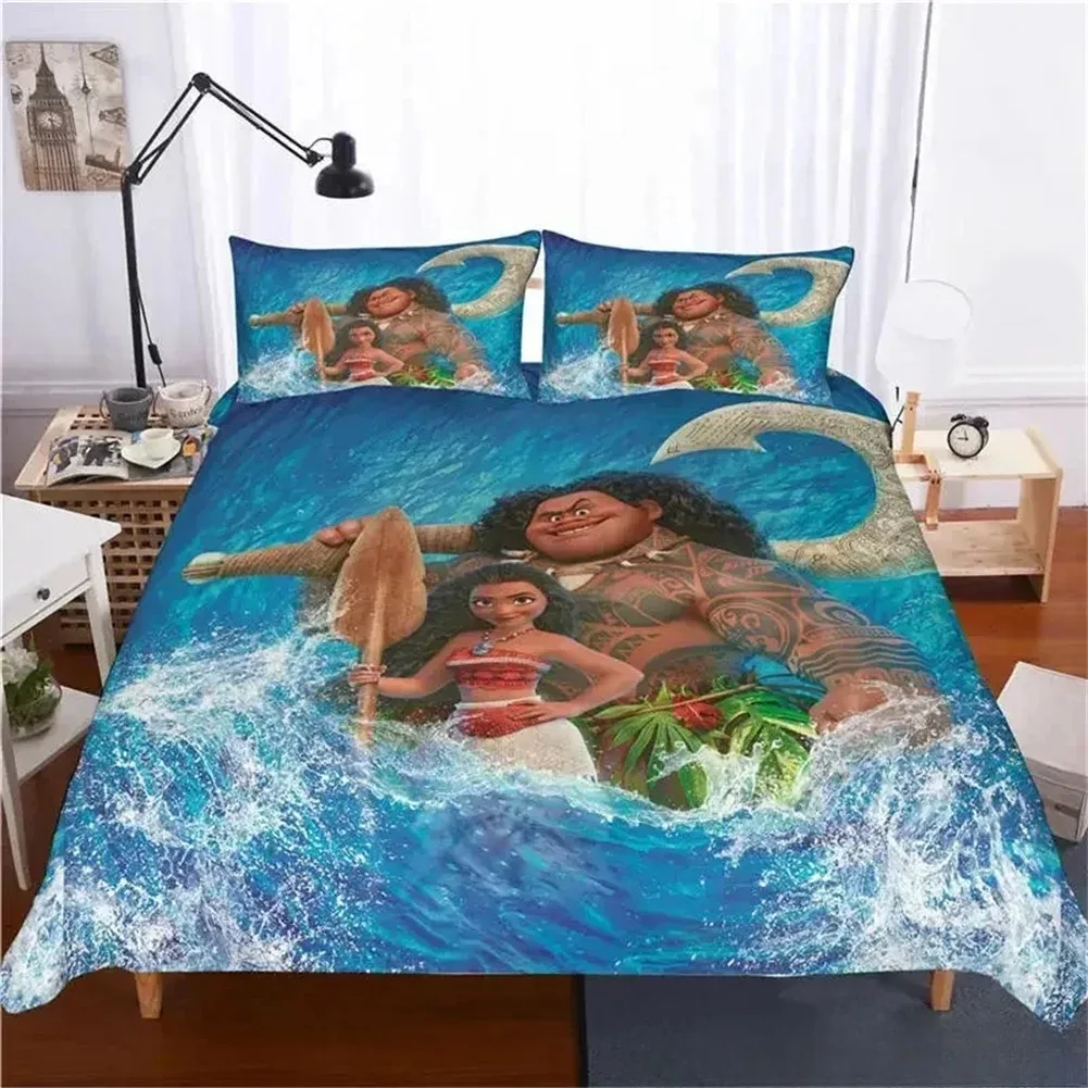 

Anime Ocean Adventure Moana Duvet Cover, Bedding Set Twin Child 2/3-Piece Cotton Polyester Custom Bedding bedding set