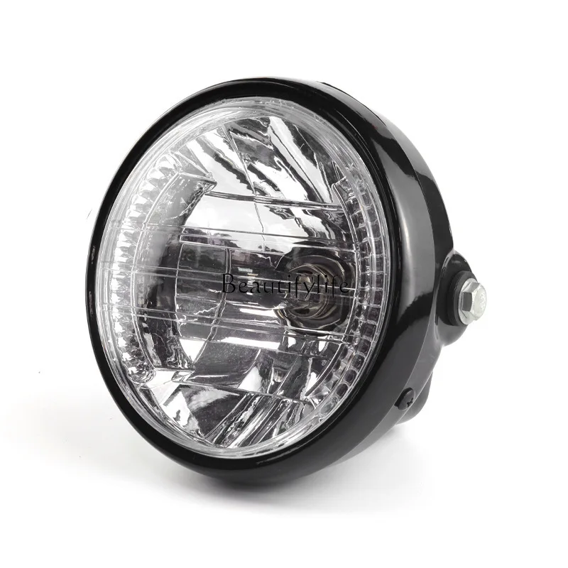 Retro motorcycle modified angel ring headlight functional headlights