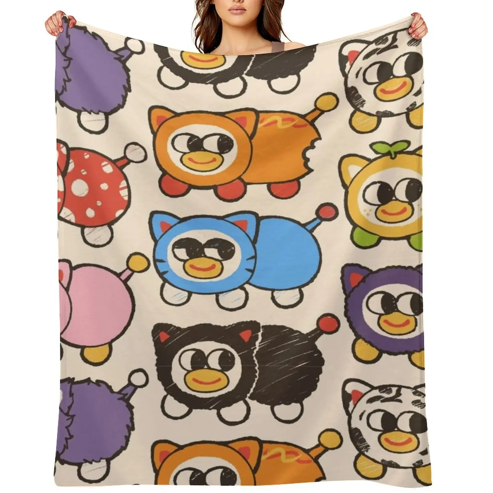 

peepy pattern Throw Blanket Decorative Throw Weighted Soft Plush Plaid christmas gifts Blankets