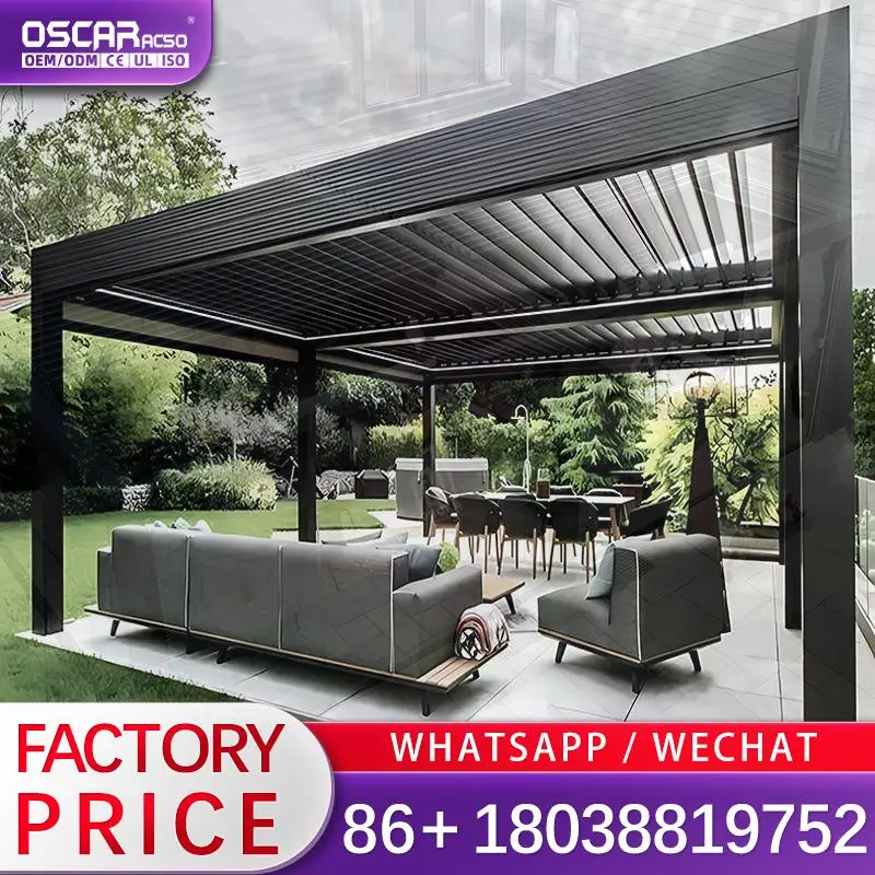 2x3 3x4 3x45 Meters Aluminum Pergola Waterproof UV Protection For Balcony Outdoor Garden Patio pergolas view 3