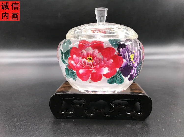 Promotion Chinese Style Hengshui Inner Painting Snuff Bottle for Gift to Girlfriend, Wife and Mother Exquisite Handmade Jewelry