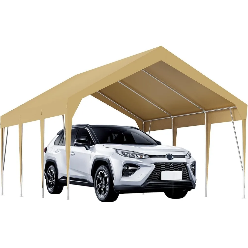 

13X20 FT Heavy Duty Portable Carport Canopy, Waterproof & UV Resistant Outdoor Car Canopy Garage with Adjustable Height for Vehi